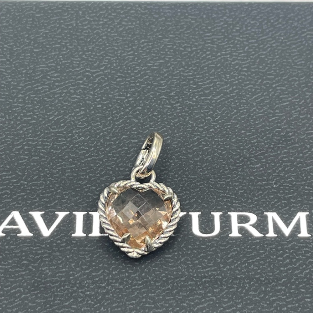David Yurman Morganite Heart Pendant - Picture 4 of 9